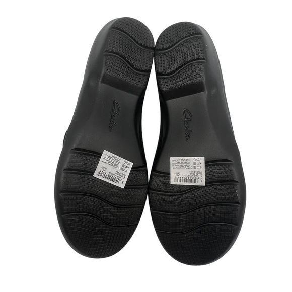 NWT Clark's Black Sashlynn Heeled Slip On Shoes Size 8 1/2 Women's - Picture 8 of 10